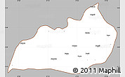 Gray Simple Map of Konso, cropped outside