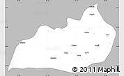 Gray Simple Map of Konso, single color outside