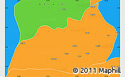 Political Simple Map of Konso