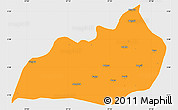 Political Simple Map of Konso, single color outside