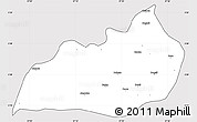 Silver Style Simple Map of Konso, cropped outside