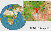 Satellite Location Map of South Omo