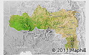 Satellite 3D Map of Tigray, lighten, desaturated