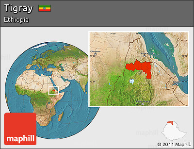 Satellite Location Map of Tigray