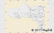 Classic Style Map of Tigray, single color outside