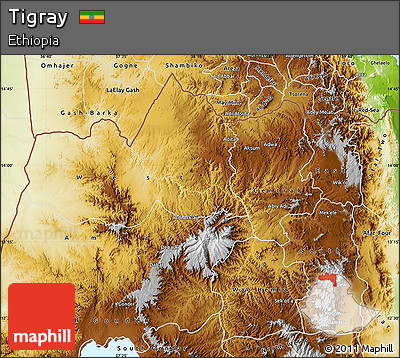 Physical Map of Tigray