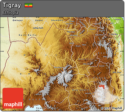 Physical Map of Tigray