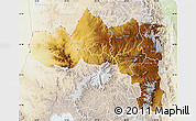 Physical Map of Tigray, lighten