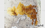 Physical Map of Tigray, lighten, semi-desaturated