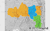 Political Map of Tigray, lighten, desaturated