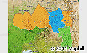 Political Map of Tigray, satellite outside