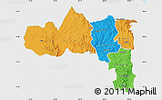 Political Map of Tigray, single color outside