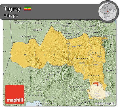 Savanna Style Map of Tigray