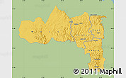 Savanna Style Map of Tigray, single color outside