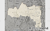 Shaded Relief Map of Tigray, darken, semi-desaturated