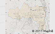 Shaded Relief Map of Tigray, lighten, semi-desaturated