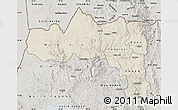 Shaded Relief Map of Tigray, semi-desaturated