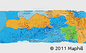 Political Panoramic Map of Tigray, political shades outside