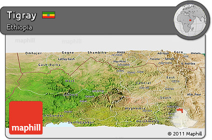 Satellite Panoramic Map of Tigray