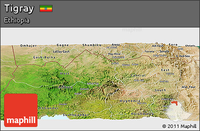 Satellite Panoramic Map of Tigray