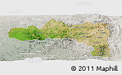Satellite Panoramic Map of Tigray, lighten, semi-desaturated