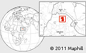 Blank Location Map of South