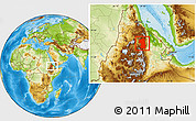 Physical Location Map of South