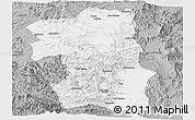 Gray Panoramic Map of South