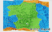 Political Panoramic Map of South