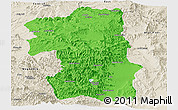 Political Panoramic Map of South, shaded relief outside