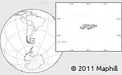 Gray Location Map of Falkland Islands (Islas Malvinas), blank outside