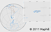 Gray Location Map of Falkland Islands (Islas Malvinas), lighten, desaturated