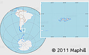 Gray Location Map of Falkland Islands (Islas Malvinas), lighten, land only