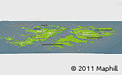 Physical Panoramic Map of Falkland Islands (Islas Malvinas), darken