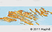 Political Shades Panoramic Map of Eysturoyar