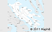Silver Style Simple Map of Eysturoyar