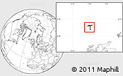 Satellite Location Map of Faroe Islands, blank outside