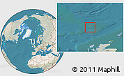 Satellite Location Map of Faroe Islands, lighten, land only