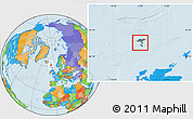 Satellite Location Map of Faroe Islands, political outside