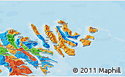 Political 3D Map of Norderøerne