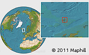 Satellite Location Map of Kunoy