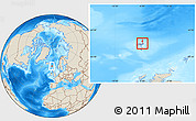 Shaded Relief Location Map of Kunoy