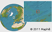 Satellite Location Map of Norderøerne