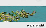 Satellite Panoramic Map of Norderøerne