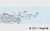Silver Style Panoramic Map of Norderøerne