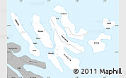 Gray Simple Map of Norderøerne