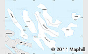 Silver Style Simple Map of Norderøerne