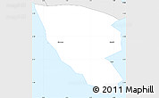Silver Style Simple Map of Húsavík