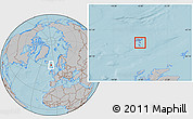 Gray Location Map of Skálavík, hill shading