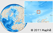 Shaded Relief Location Map of Skálavík, highlighted country